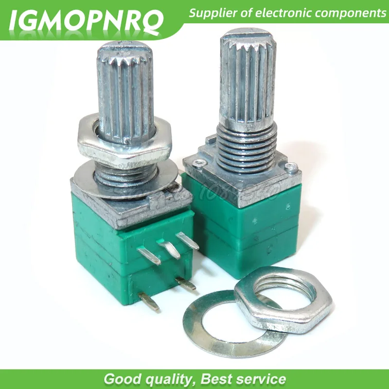 5PCS RV097NS 500K single linked B500K with a switch audio 5pin shaft 15mm power amplifier sealing potentiometer IGMOPNRQ