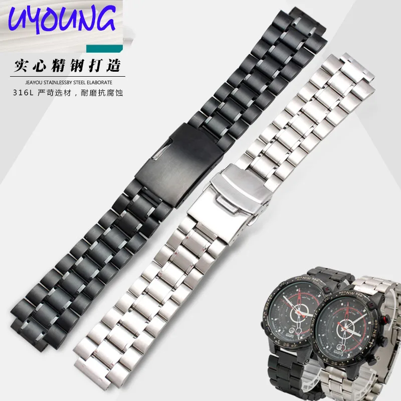 Stainless Steel Watchband Alternative Tidal Strap TW2R55500 Timex T2N720 T2N721 T2N739 Convex 16mm Watch Band Steel Wristband