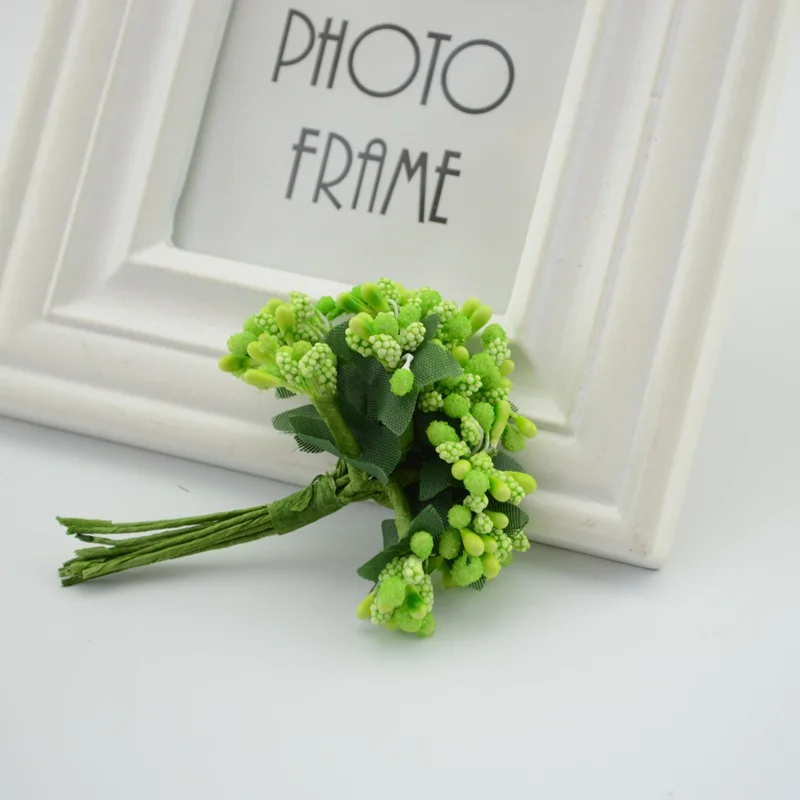 Künstliche Blumen Maulbeere Weihnachtsfeier Kranzmaterial Staubblatt Drahtstiel/Ehe Blätter Staubblatt Hochzeit Kranz Ochsendekoration
