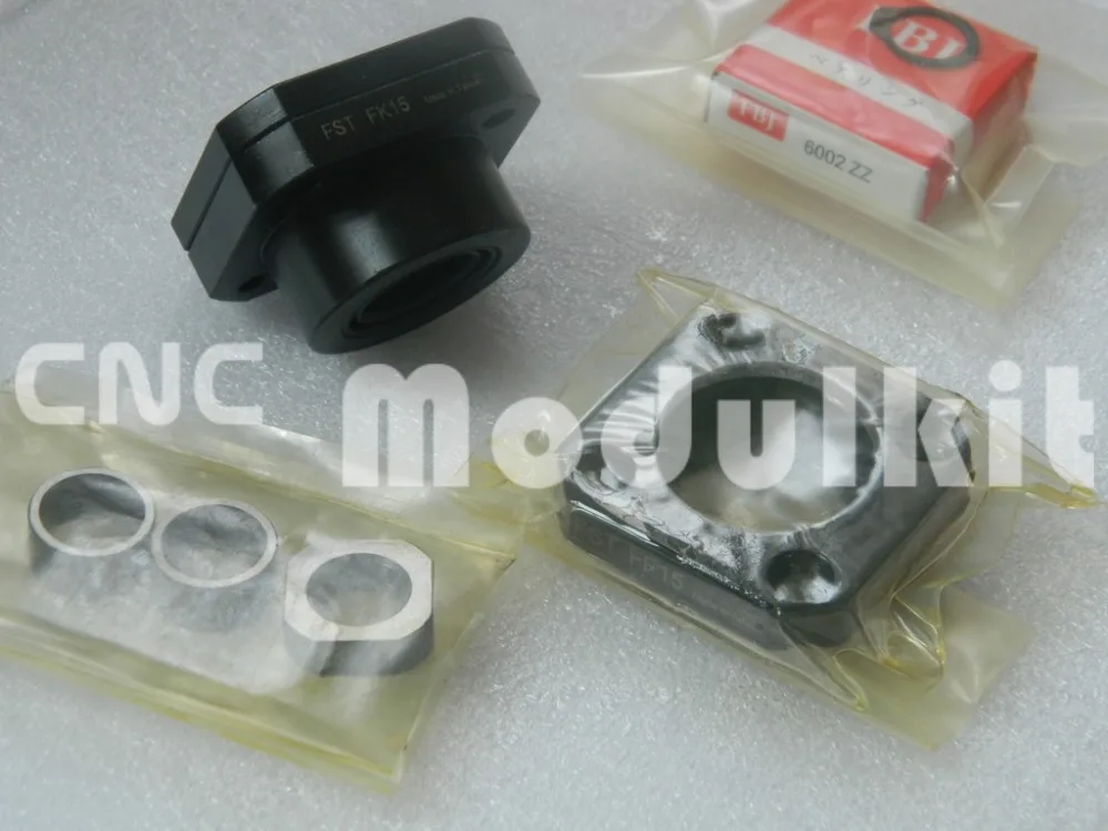 

CNC Modulkit FK & FF 15 Kit Original Taiwan FST Ball Screw End Support With Ball Bearing Nut High Quality Floated & Fixed Side