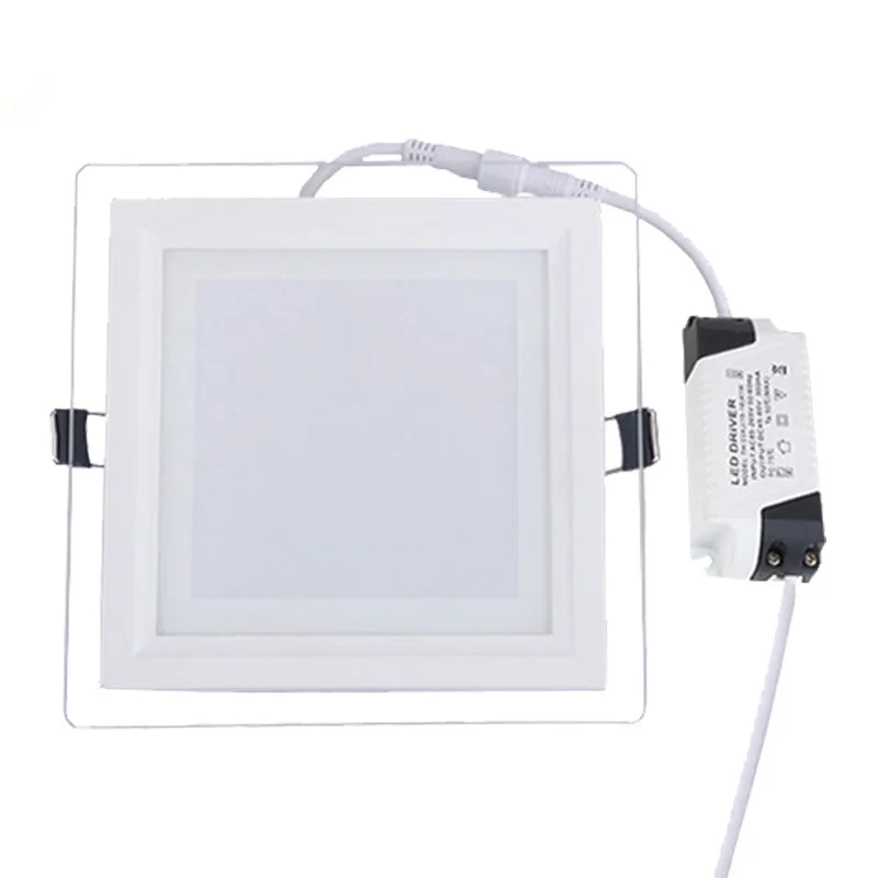 Il quadrato di Downlight del pannello del LED/pannello di vetro rotondo accende le lampade da incasso del soffitto di alta luminosità 6W 12W 18W per