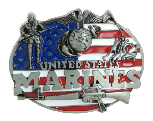 

custom belt buckles High quality low price United States U.S. Marine Corps USMC buckle American Flag Metal Belt Buckle