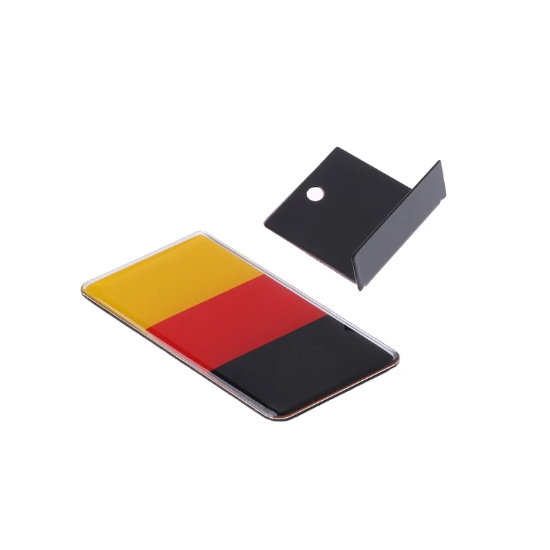 1pc German Flag Front Grille Sticker Emblem Badge Dual Adhesive Tape Adhesive For Volkswagen Golf Polo Audi