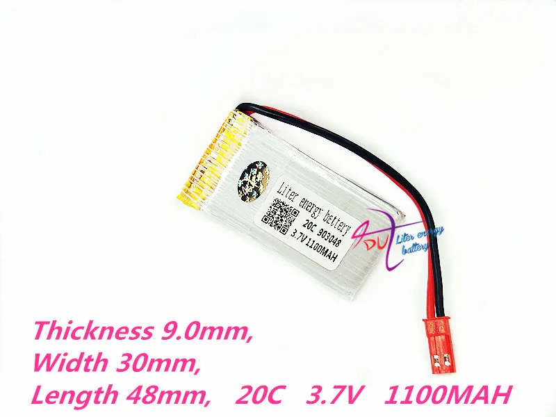 JSE-2P 903048 3.7V 1100mAh RC Helicopter 1S Li-Po Battery For for JJRC H11D H11C MJX T04 T05 T25 M03 Lipo Battery For RC Toys