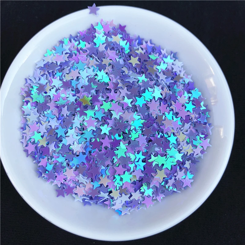 3mm 4mm 5mm Star Shape Sequins Paillettes Nail Art manicure Glitter Slime DIY Material Wedding Decoration Confetti 10g