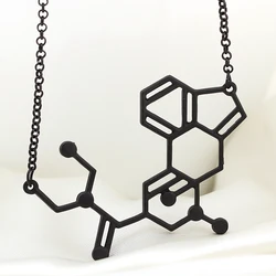 MOLECULE CHARM NECKLACE Biochemistry Biochem Pendant Serotonin Dopamine Caffeine