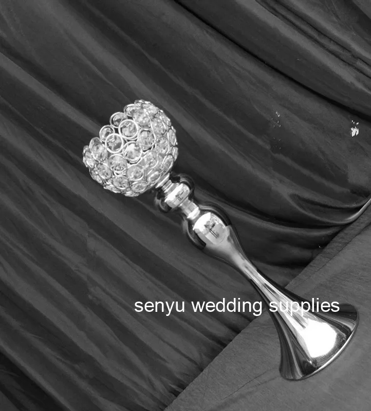 New style High-grade crystal ball floor metal candlestick wedding props furniture accessories table decoration senyu0496