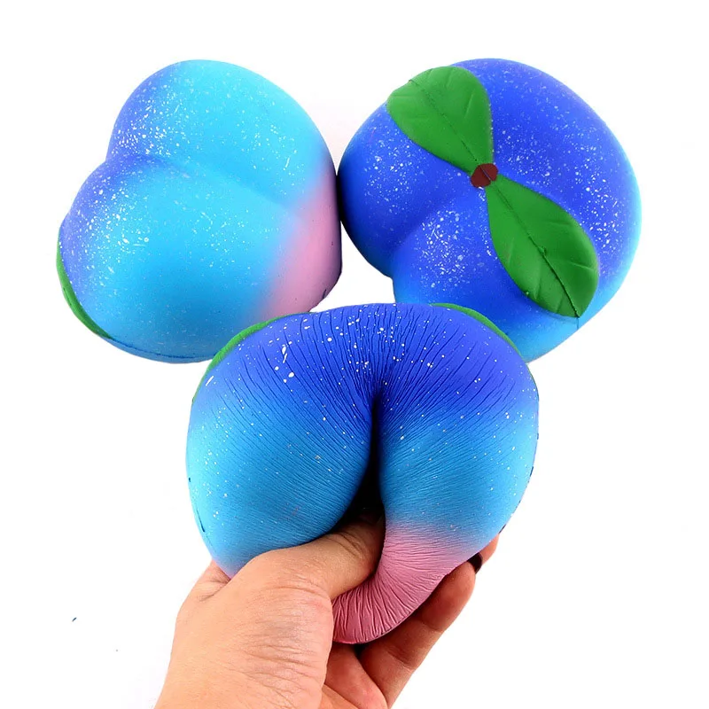 

11CM Galaxy Honey Peach Cream Scented Squishy Slow Rising Squeeze Strap Kids Toy