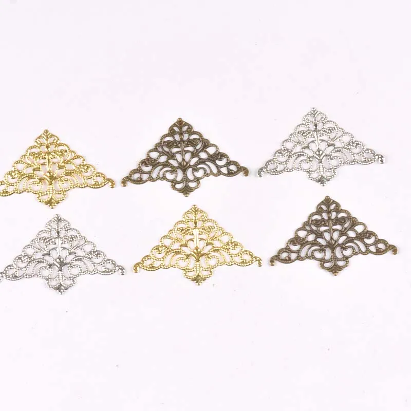 10pcs Filigree Wraps Connectors Charm DIY Jewelry Accessories Findings Supplies For Jewelry 36mm YKL0733