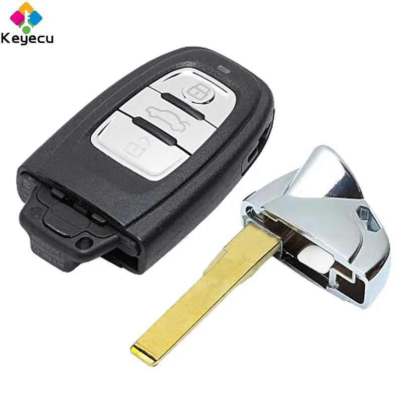 KEYECU Modified Smart Remote Control Car Key With 3 Buttons 868MHz for Audi Fob 8T0 959 754 C/ 8T0 959 754 J