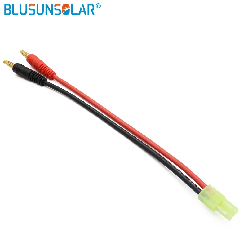 10PCS/Lot Mini Tamiya Connector 4.0mm Banana Plug with High Temperature Silicone Wire 14AWG Cable Lenght 15cm