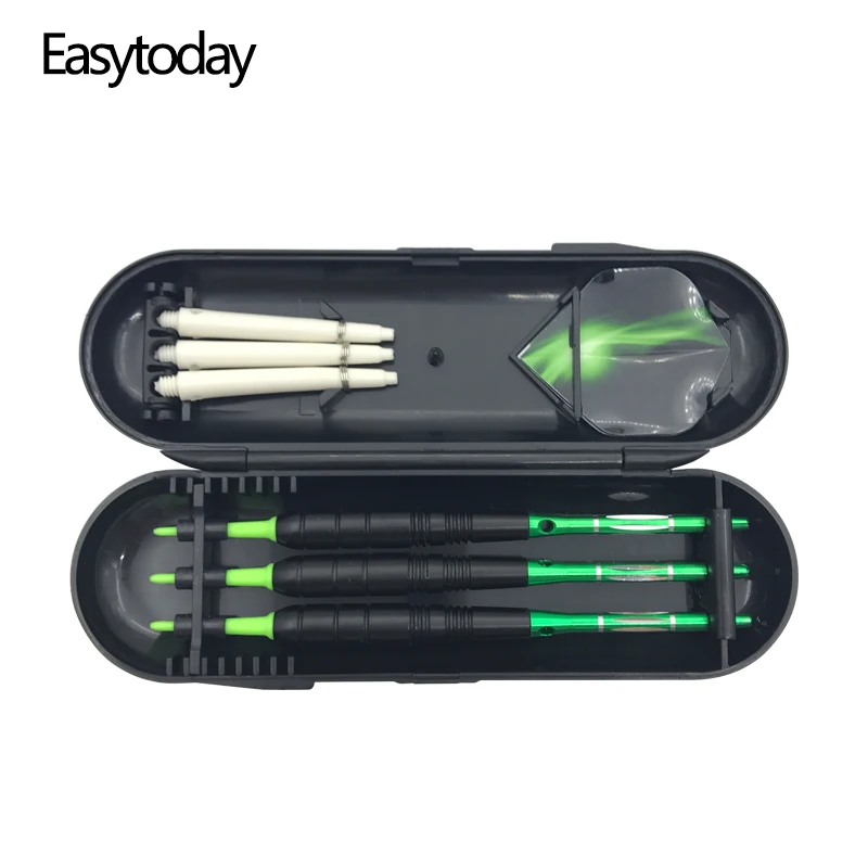 

Easytoday 3 шт./компл. зеленый мягкий наконечник Дартс спортивные принадлежности Дартс Профессиональный Металлический баррель Дартс Валы алюминиевый летный хвост крыло
