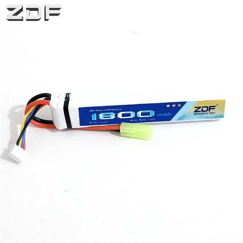 

ZDF Power RC Lipo battery 11.1V 1800MAH 25C 50C 3S AKKU Mini Airsoft Gun Battery RC model