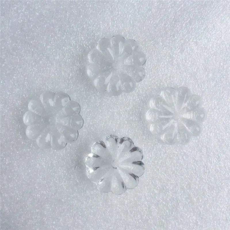 

Clear 50units 20mm Crystal Rosette Plum Flower Beads One Middle Hole Crystal Chandelier Prats For Diy Lamp Decoration