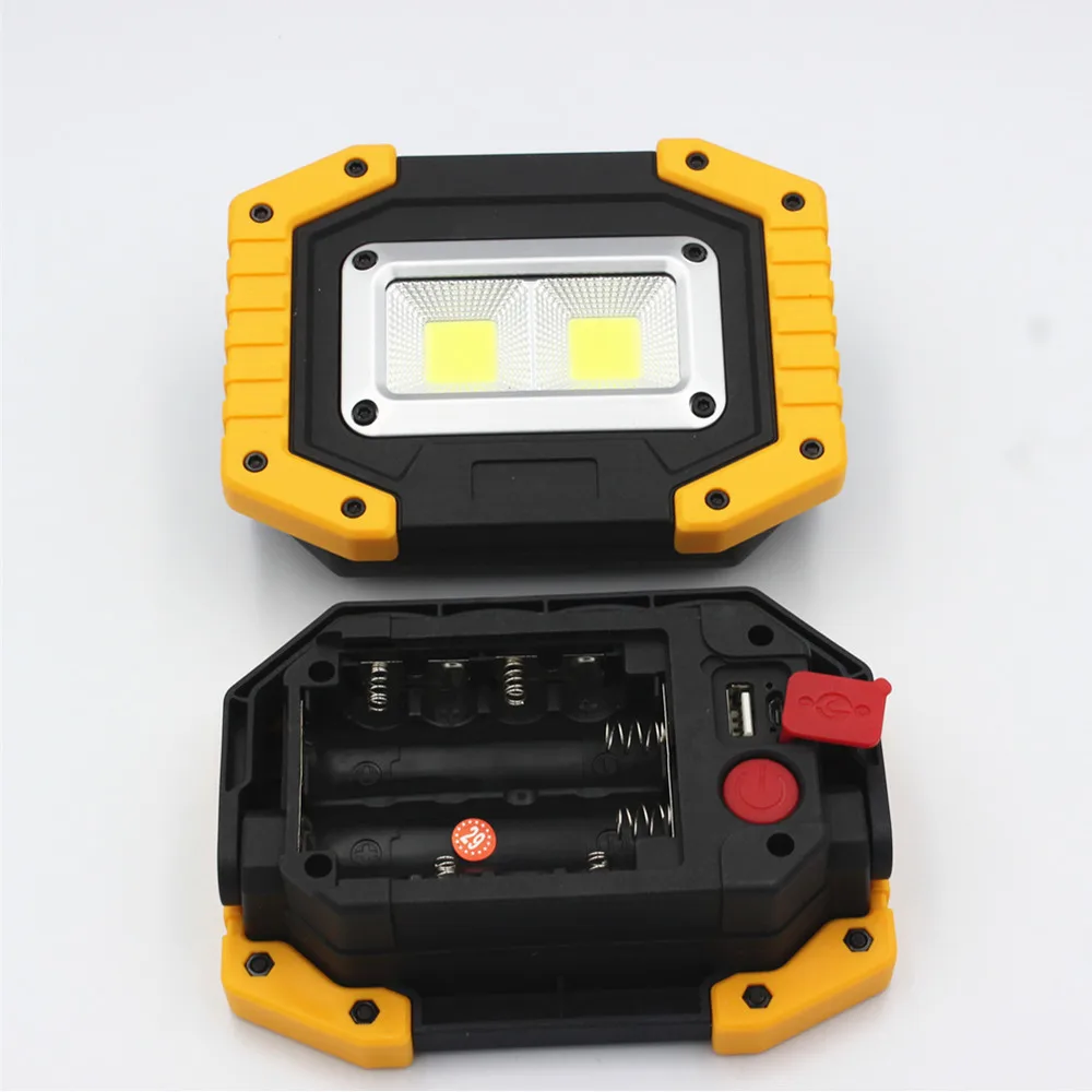 New Outdoor Survival Camping Rechargeable COB Flashlight LED Work Light 18650 20W Large High Brightness USB Lamp