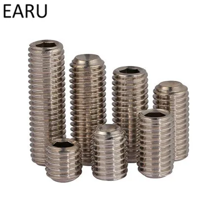 304 Stainless Steel Set Screws Bolt Machine Meters Inner Hexagon Hex Socket Cup Head Headless Top Wire  M14*12/16/20-50