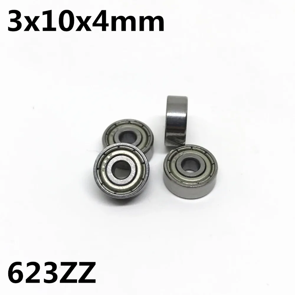 50Pcs 623ZZ R-1030ZZ 3x10x4 mm Deep groove ball bearing Miniature bearing High quality High speed Advanced 623Z