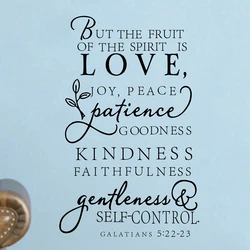 Large size bible verse decal - The fruit of the Spirit - Vinyl Wall Decal art design word sticker , z2060