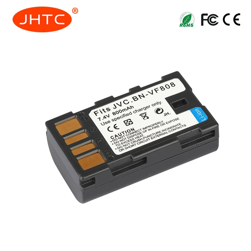 JHTC 2Pcs 800mAh BN-VF808,BN-VF808U BN-VF815,BN-VF823 BNVF808 VF808 Decoded Battery for JVC GZ-MG130 GZ-MG131 MG132 MG133