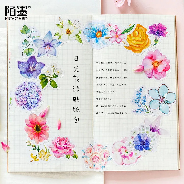 Daylight Flower Sticker Bag Stamp Stickers Adhesive Stickers DIY Decoration Stickers