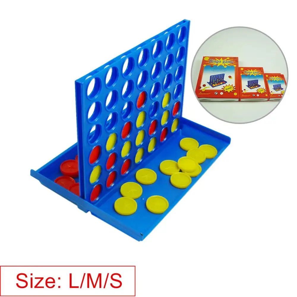 S/M/L Pocket Game Connect 4 in a row Bingo Board Game for kids and adults Funny Family Toy Travel Party Games Children Math Toys