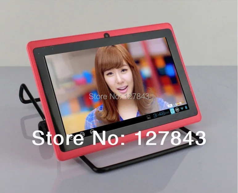 High quality 7 inch 2800 mah Dual camera android 4.4 Allwinner A33 quad core  Q88 tablet pc 9 colors 20pcs/lot DHL Free Shipping