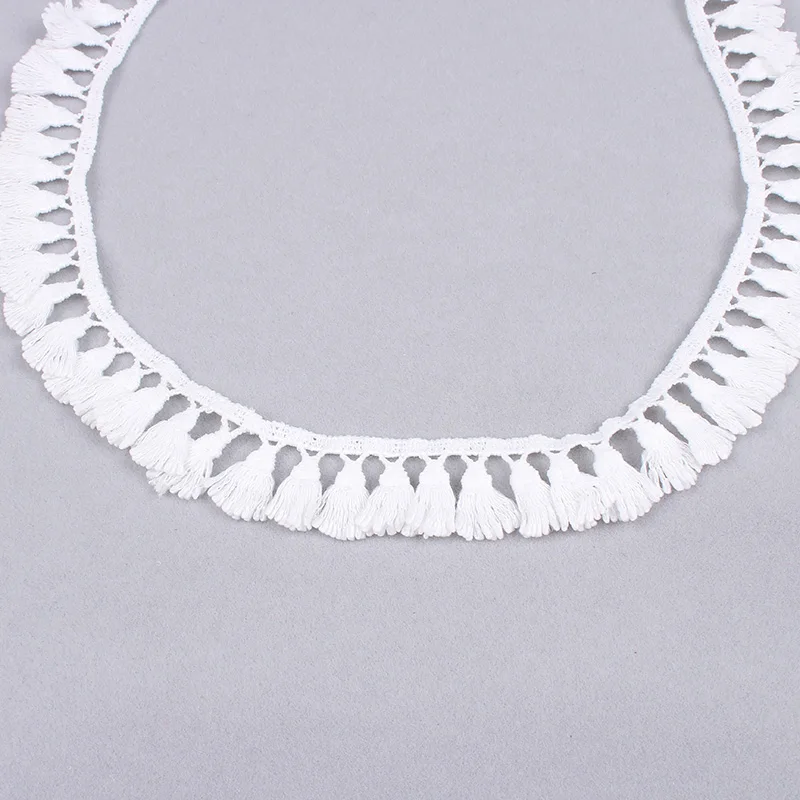 2cm 5yards/lot Tassel Lace Trims Fringe Ribbon Tape DIY Handmade Fabric Accessories Sewing Curtain Dress Edge Wrapping Wedding
