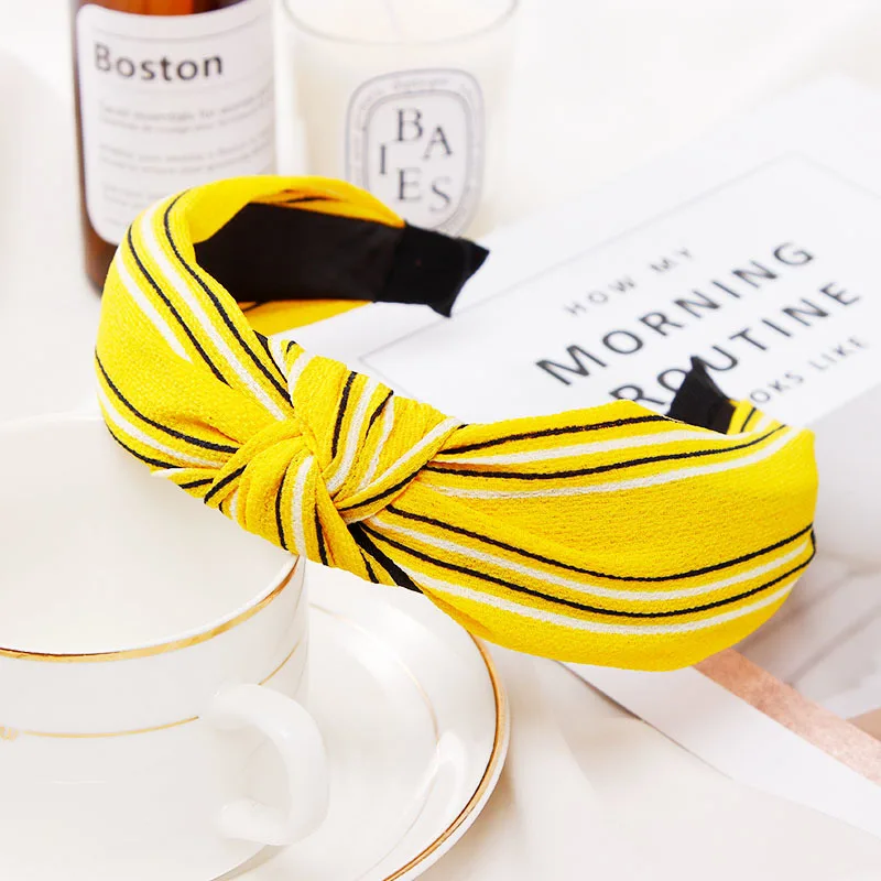 New Head Hoop Top Knot Hairband Turban Fashion Elastic Hair Bezel Headband For Women Girls printing Headdress Hair Accessories
