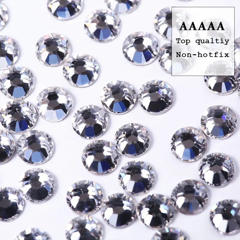 Top quality AAAAA Promotions! shiny SS4-SS30 packaging clear crystal flatback rhinestone for DIY beauty fashion accessories bead