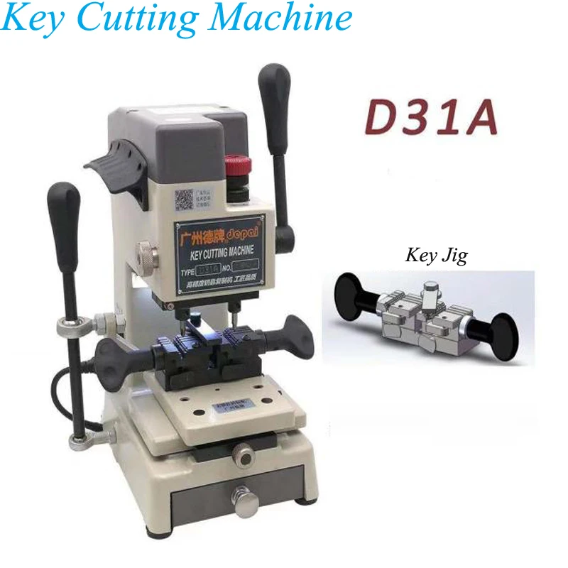 Manual Key Cutting Machine Vertical Key Machine Tungsten Steel Knife Hollow Keys Locksmith Tools Lock Pick Set Machine D31A