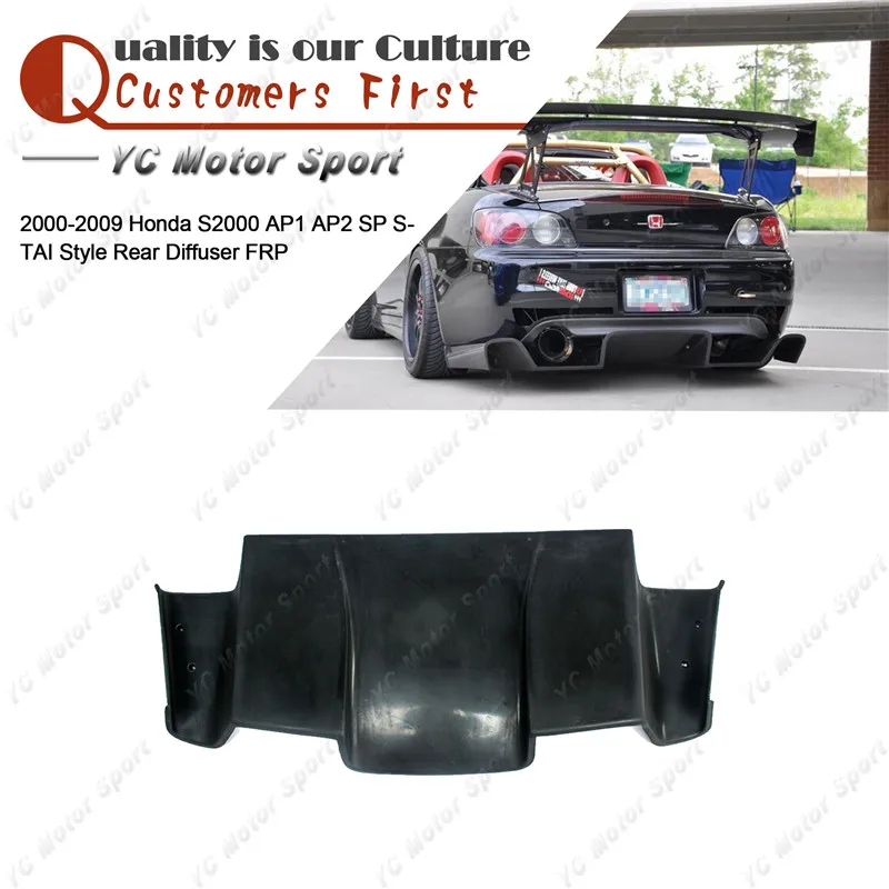 Car Accessories FRP Fiber Glass SP S-TAI Style Rear Diffuser Fit For 2000-2009 S2000 AP1 AP2 Rear Bumper Diffuser Underboard