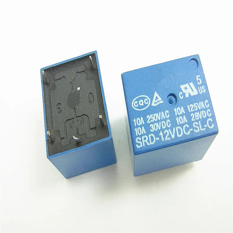 5pcs 12V Relay 5 PIN Conversion Type 250VAC SRD-12VDC-SL-C SRD-12V SRD-12VDC SRD-12VDC-SL 10A T73 Power Relay