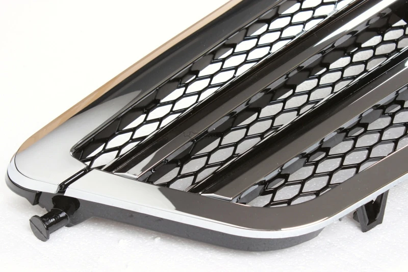 For Benz W212 2010-2013 Sport Half Black ABS Front Bumper Grille Auto Car Mesh Grills Excellent Fitment  Z2AAA027