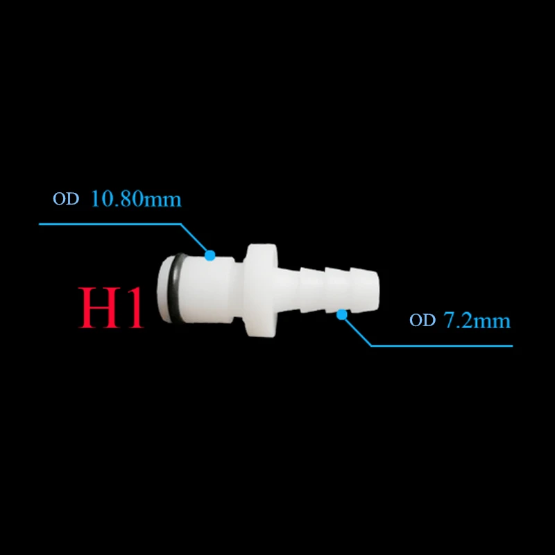 5pcs  CPC Type Quick-Disconnect Hose Barb Quick Connector No Valve Barb to 4.5~11.1mm Tube ID