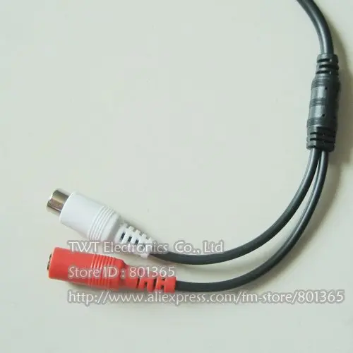 Free shipping  DHL EMS 100Qty  Mic Audio Microphone Cable Adapter for CCTV Security Camera