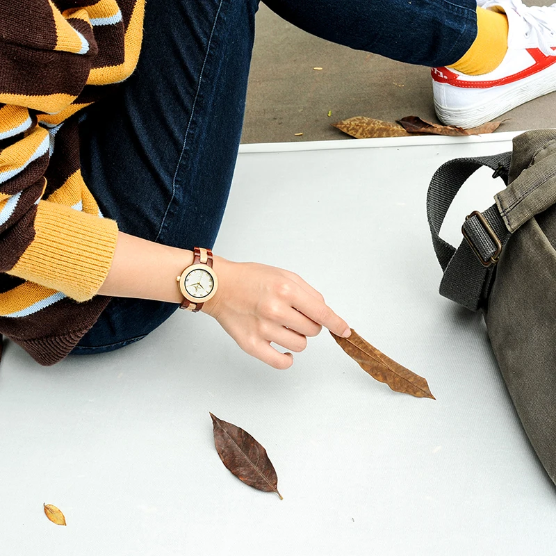 reloj mujer BOBO BIRD Women Watches Japan Movement Timepieces Wooden Band Quartz Wood Watch for Women personalized  C-M19
