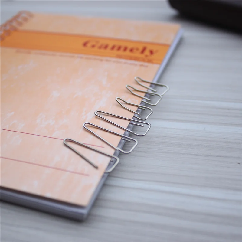 80PCS/Box offic Metal paper clip  bookmark memo clip  Office stationery supplies round clips