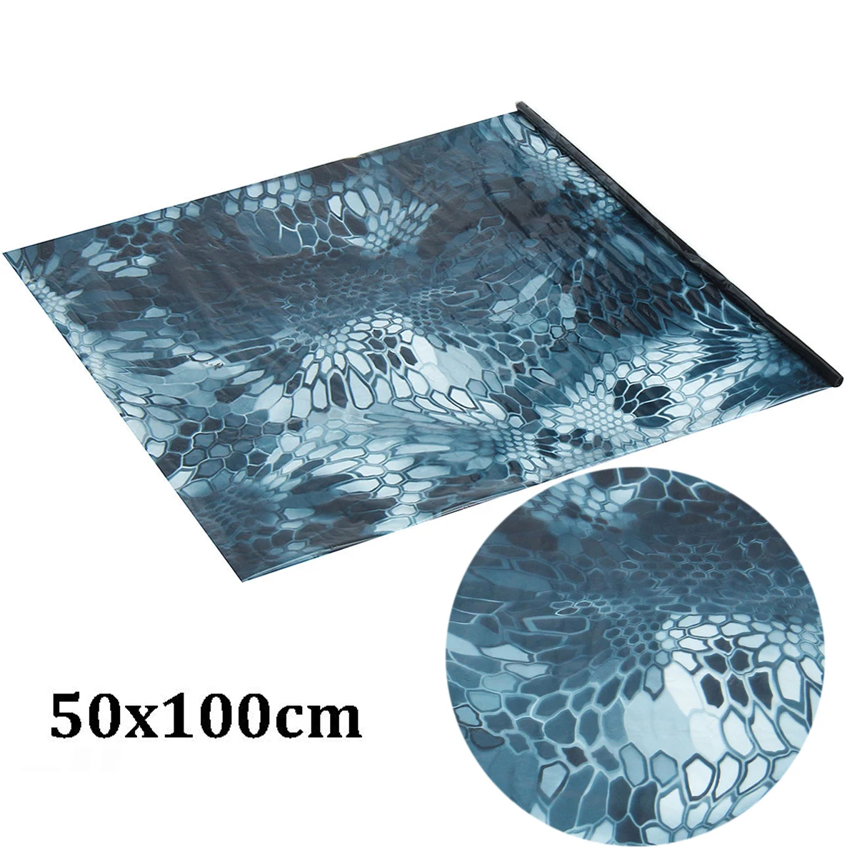 JX-LCLYL 0.5*1m PVA Hydrographic Water Transfer Film Dipping Blue Hex Printing Film