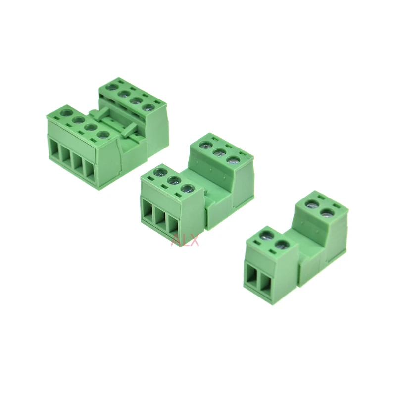 1/3Set Solderless Docking Type 2edg 2/3/4/5/6/7/8/9 Pin Screw Terminal Block Connector 5.08mm Pitch Plug + Socket 2p 3p 4p 5p 6p