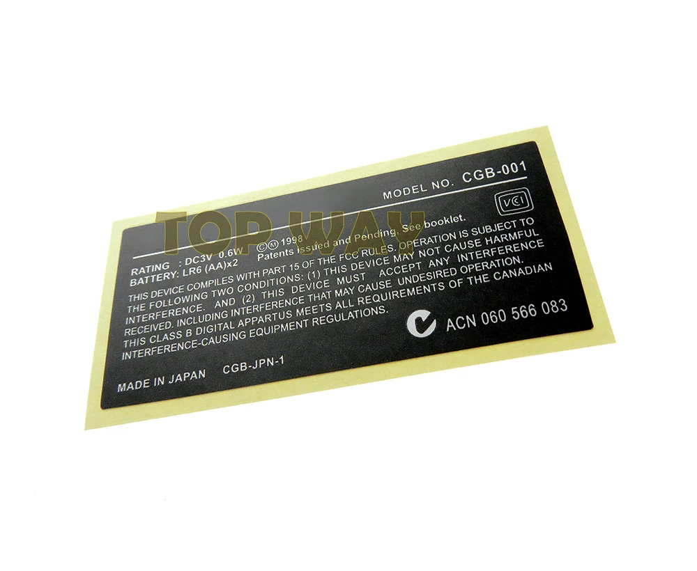 Dành cho Máy Chơi Game Nintendo bé trai Nhãn Dán Cho Gameboy GBA GBC GBP GBA SP Tay Cầm Lưng Thẻ 5 cái/lốc