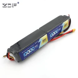 ZDF RC Lipo 6S Battery 22.2V 10000mAh (2x 3S 11.1v 10000mAh) 35C Burst 70C For Helicopter RC Drone Quadcopter Rated 5.0 /5