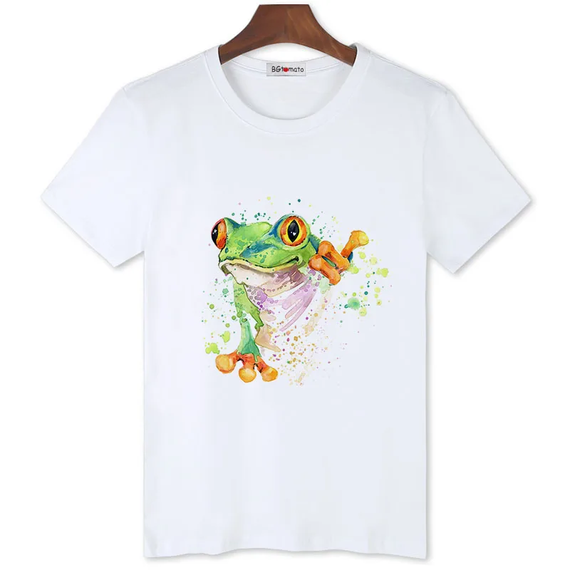 

BGtomato hand print frog tshirt funny printing casual T-shirt men original brand good quality summer tops TEES