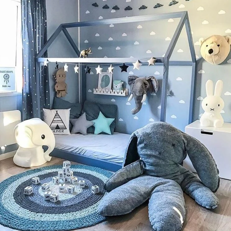 Baby Stuffed Animals Baby Comforter Toy Doll Kawaii Big Rabbit Bunny Soft Toys Photography Accessories Nordic Baby Room Decor