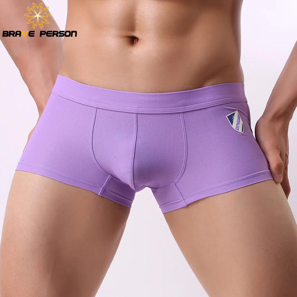 Brand Underwear Men Boxers Shorts Mesh Breathable Fabric Low-waist Sexy Mens Underwear Boxers U Convex Pouch Underpants