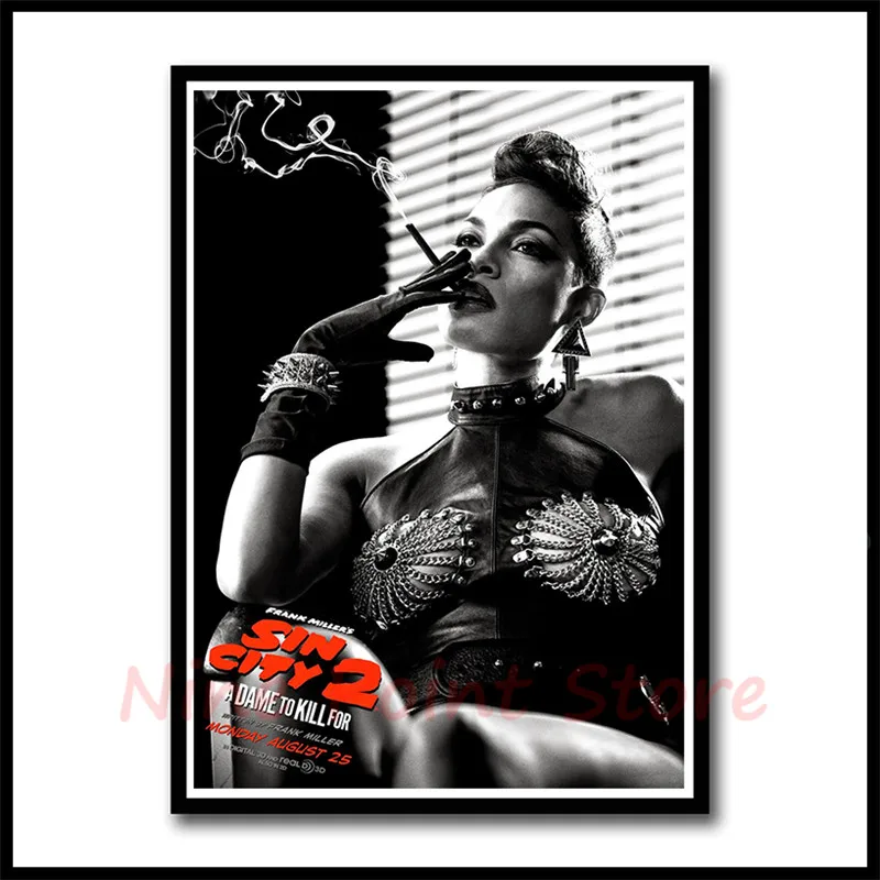 Sin City A Dame to Kill For White Coated Paper Posters Wall Sticker Kids Room Decoration Frameless