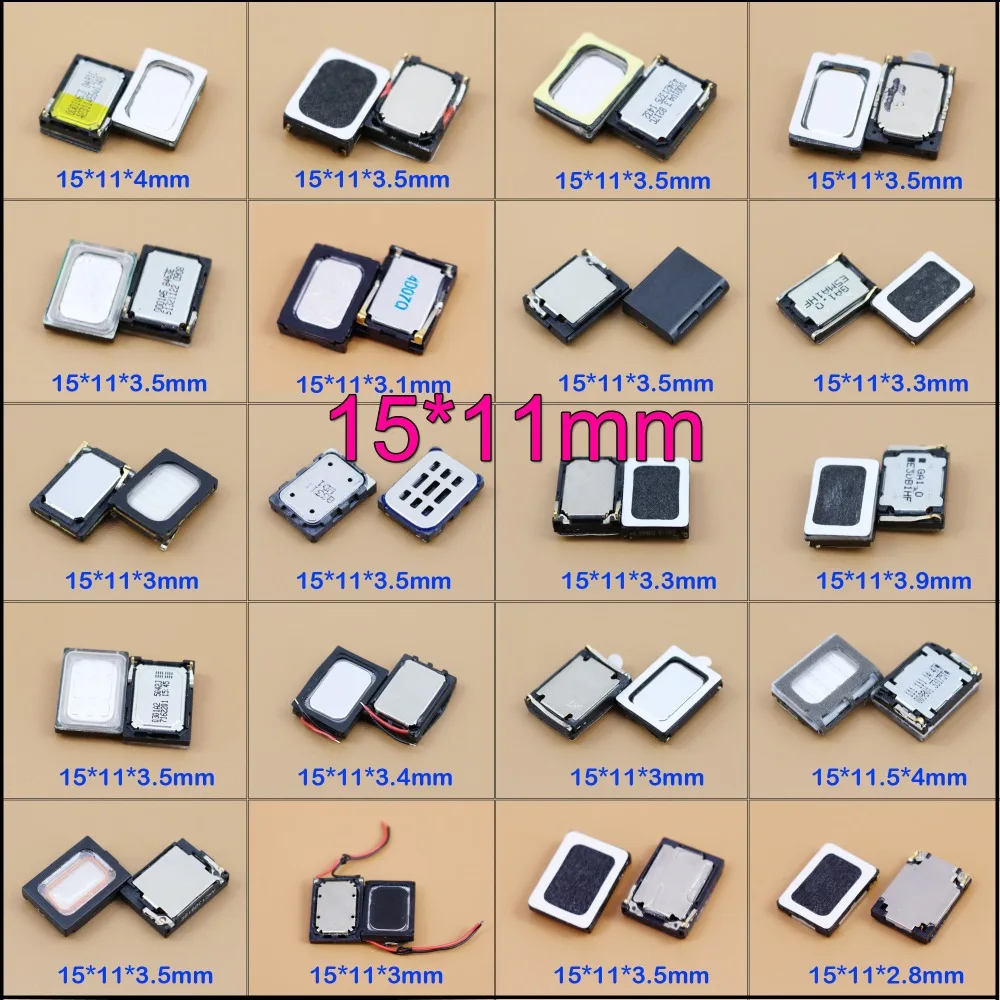 15x11mm 3.5/4/2.8/3.3mm  Loudspeaker Speaker Phone Ringing Earpiece Buzzer Receiver Repair Part Universal much for iPhone/Xiaomi