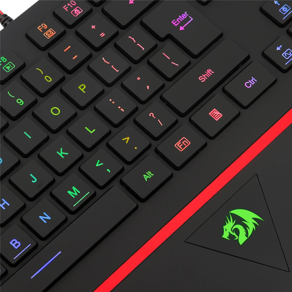 Gaming Keyboard K502 Redragon Kaeyboard RGB LED Backlit Illuminated Keyboard 104 Key Computer Gaming Keyboard SilentWrist Rest image 4