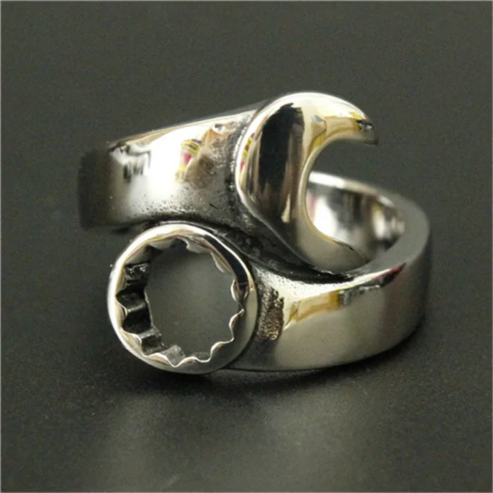 1pc New Arrival Spanner Biker Ring 316L Stainless Steel Man Boy Fashion Hot Biker Style Ring