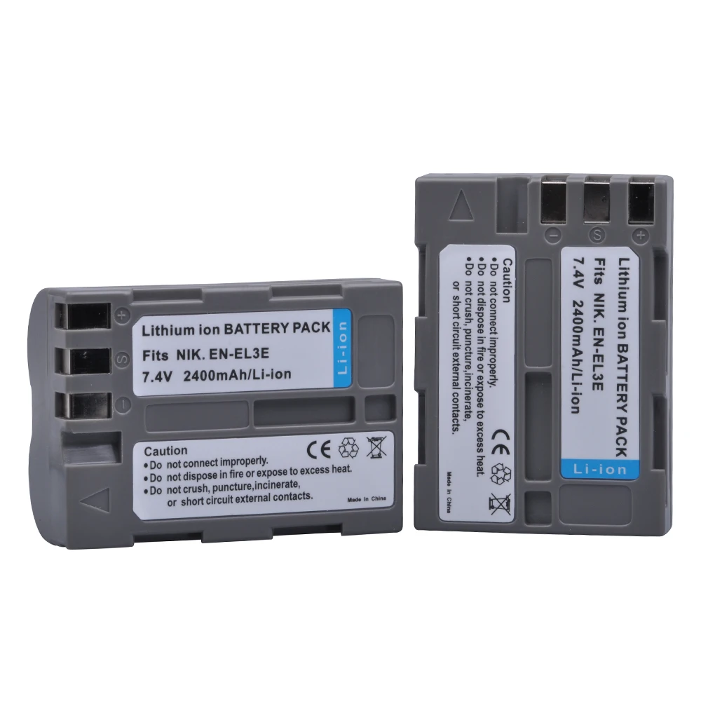 1 sztuk 2400mAh EN-EL3e pl EL3e ENEL3e baterie do aparatu Nikon D30 D50 D70 D70S D90 D80 D100 D200 D300 D300S D700 aparat cyfrowy