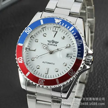 Fashion Winner Men Brand Date Calendar Isplay Stainless Steel Watch Automatic Mechanical Business Wristwatches Relogio Releges